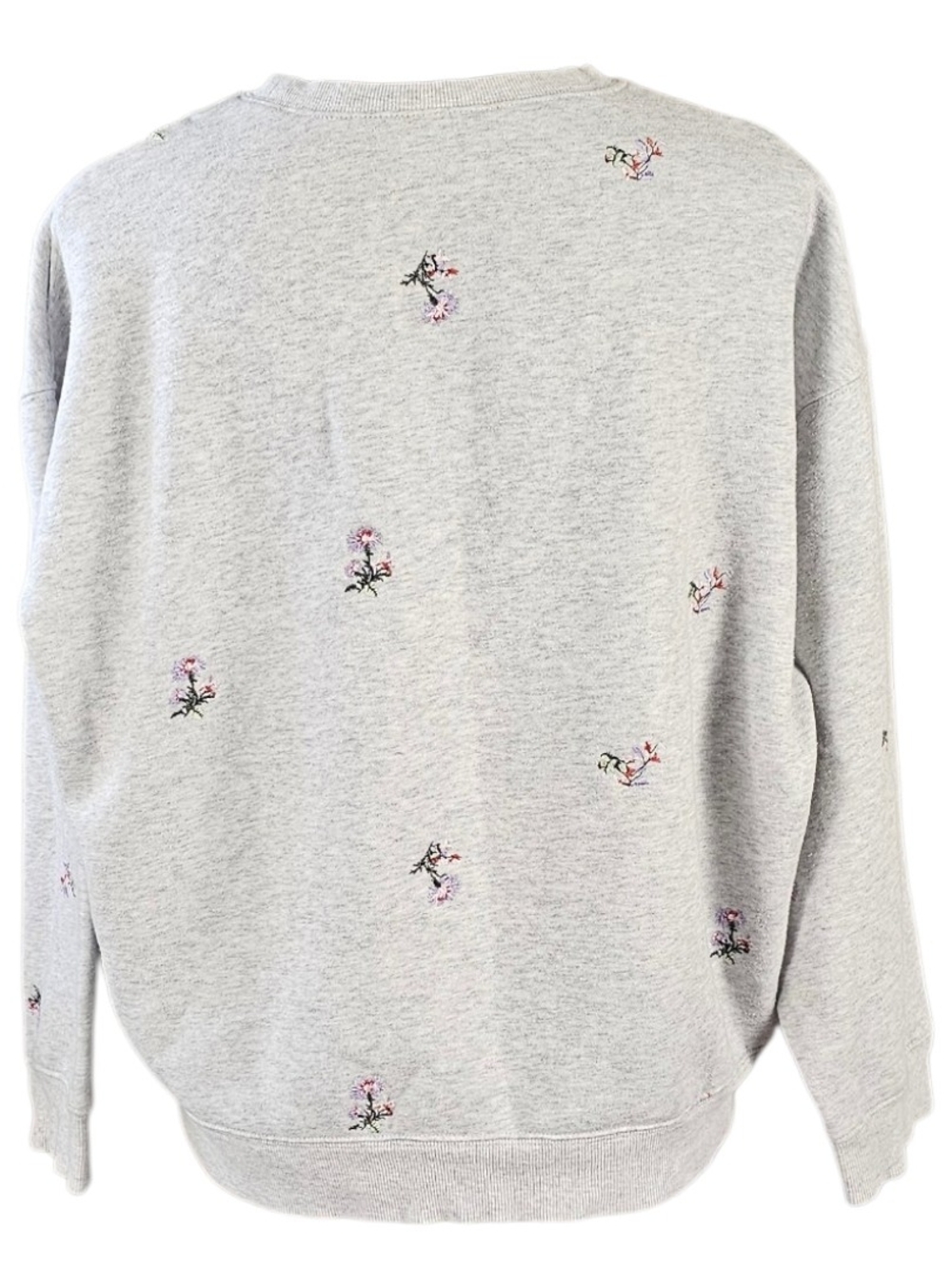H&M LOGG Floral Embroidered Sweatshirt Jogger Set Gray Lounge Set XS S - Picture 3 of 12